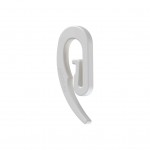CURTAIN RAIL PLASTIC WHITE HOOK